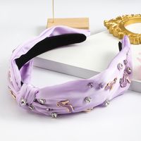 Women's Elegant Glam Color Block Alloy Plastic Fabric Braid Hair Band sku image 2