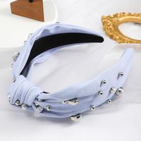Women's Girl'S Adults Elegant Glam Color Block Alloy Plastic Fabric Inlay Pearl Hair Band main image 3