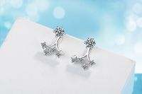 1 Pair Elegant Lady Geometric Inlay Copper Zircon Ear Studs main image 10