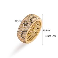 Copper Vintage Style Lady Classic Style Enamel Plating Inlay Round Star Snakeskin Zircon Rings Earrings main image 6