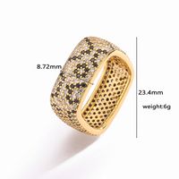 Copper Vintage Style Lady Classic Style Enamel Plating Inlay Round Star Snakeskin Zircon Rings Earrings main image 7