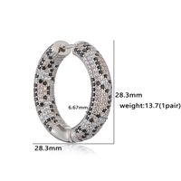 Copper Vintage Style Lady Classic Style Enamel Plating Inlay Round Star Snakeskin Zircon Rings Earrings main image 2