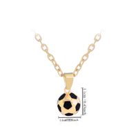 Wholesale Jewelry IG Style Modern Style Football Zinc Alloy Pendant Necklace main image 2