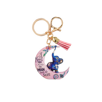 Casual Cute Shiny Animal Arylic Printing K Gold Plated Keychain sku image 4