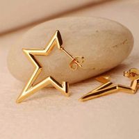 1 Pair Modern Style Simple Style Irregular Star Polishing Plating 304 Stainless Steel 18K Gold Plated Ear Studs main image 2