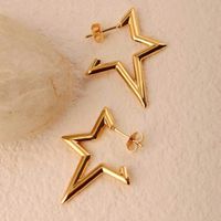 1 Pair Modern Style Simple Style Irregular Star Polishing Plating 304 Stainless Steel 18K Gold Plated Ear Studs main image 1