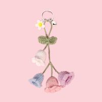 Lady Flower Yarn Knitting Bag Pendant Keychain sku image 8