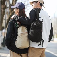 Medium Waterproof 19 Inch Solid Color Travel Daily School Backpack main image 6