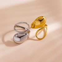 Simple Style Classic Style Solid Color 304 Stainless Steel 14K Gold Plated Open Rings In Bulk main image 5