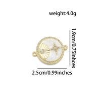 1 Piece Copper Zircon 18K Gold Plated Eye Feather Pendant sku image 13