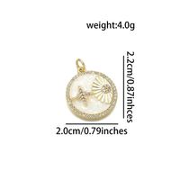 1 Piece Copper Zircon 18K Gold Plated Eye Feather Pendant sku image 15