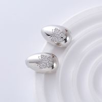 1 Pair Simple Style Classic Style Solid Color Plating Inlay Copper Zircon 18K Gold Plated Ear Studs main image 9