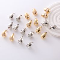 1 Pair Simple Style Classic Style Solid Color Plating Inlay Copper Zircon 18K Gold Plated Ear Studs main image 1