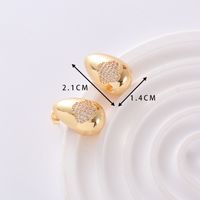 1 Pair Simple Style Classic Style Solid Color Plating Inlay Copper Zircon 18K Gold Plated Ear Studs sku image 2