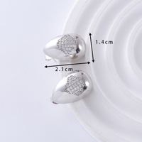 1 Pair Simple Style Classic Style Solid Color Plating Inlay Copper Zircon 18K Gold Plated Ear Studs sku image 8