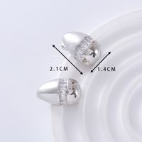 1 Pair Simple Style Classic Style Solid Color Plating Inlay Copper Zircon 18K Gold Plated Ear Studs sku image 10