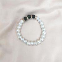 Classical Retro Romantic Round Alloy Beaded Women's Wristband sku image 1