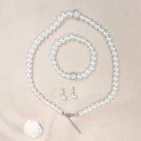 Elegant Luxurious Romantic Round Imitation Pearl Beaded Rhinestones Women's Jewelry Set main image 4
