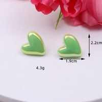 Cute Heart Shape Arylic Women's Ear Studs main image 2