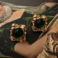 1 Pair Elegant Luxurious U Shape Geometric Plating Inlay Metal Copper Brass Zircon Gold Plated Earrings sku image 10