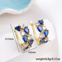 1 Pair Luxurious Color Block Plating Inlay Copper Zircon 14K Gold Plated 18K Gold Plated K Gold Plated Ear Cuffs sku image 9