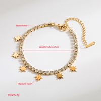 Casual Vacation Classic Style Round Palm 316 Stainless Steel  14K Gold Plated Rhinestones Bracelets In Bulk main image 4