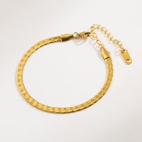 Casual Vacation Classic Style Solid Color 316 Stainless Steel  14K Gold Plated Bracelets In Bulk main image 4