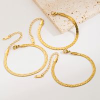 Casual Vacation Classic Style Solid Color 316 Stainless Steel  14K Gold Plated Bracelets In Bulk main image 6