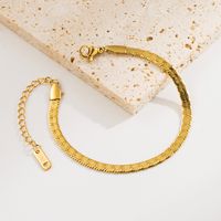 Casual Vacation Classic Style Solid Color 316 Stainless Steel  14K Gold Plated Bracelets In Bulk main image 5