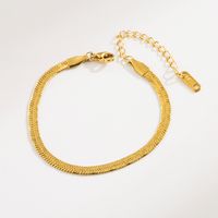 Casual Vacation Classic Style Solid Color 316 Stainless Steel  14K Gold Plated Bracelets In Bulk sku image 2