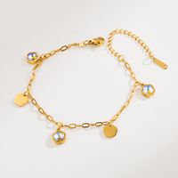 Casual Vacation Round Star 316 Stainless Steel  18K Gold Plated Rhinestones Bracelets In Bulk main image 5