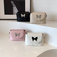 Women's Medium Pu Leather Solid Color Butterfly Classic Style Streetwear Flip Cover Crossbody Bag main image 1