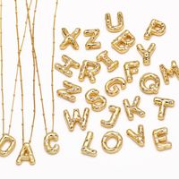 Cobre Chapados en oro de 18k Estilo Moderno Estilo Simple Enchapado Embutido Carta Circón Collar Colgante main image 2