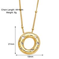 Copper 18K Gold Plated Modern Style Simple Style Plating Inlay Letter Zircon Pendant Necklace sku image 15