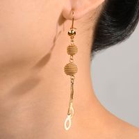 1 Pair Simple Style Classic Style Solid Color Plating Copper 18K Gold Plated Drop Earrings main image 1