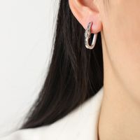 1 Par Casual Elegante Estilo Simple Trébol De Cuatro Hojas Electrocardiograma Forma De Corazón Enchapado Ahuecar Acero Titanio Chapados en oro de 18k Aretes sku image 6