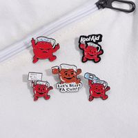 Cartoon Style Cowboy Style Letter Cup Alloy Stamping Stoving Varnish Women's Brooches main image 2