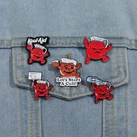 Cartoon Style Cowboy Style Letter Cup Alloy Stamping Stoving Varnish Women's Brooches main image 4
