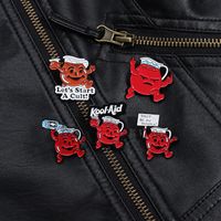 Cartoon Style Cowboy Style Letter Cup Alloy Stamping Stoving Varnish Women's Brooches main image 1
