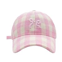 Women's Embroidery Cute Bow Knot Embroidery Curved Eaves Baseball Cap sku image 1
