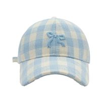 Women's Embroidery Cute Bow Knot Embroidery Curved Eaves Baseball Cap sku image 2