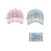Women's Embroidery Cute Bow Knot Embroidery Curved Eaves Baseball Cap main image 5