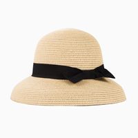 Women's Casual Elegant Modern Style Bow Knot Wide Eaves Straw Hat main image 5