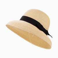 Women's Casual Elegant Modern Style Bow Knot Wide Eaves Straw Hat main image 3