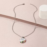 Großhandel Schmuck Basic Einfacher Stil Klassischer Stil Brief Legierung Glas Inlay Halskette Mit Anhänger main image 1