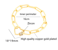 Wholesale IG Style Fairy Style Elegant Palm Heart Shape Copper Inlay Zircon Bracelets Drawstring Bracelets main image 3