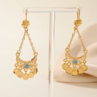 1 Pair Simple Style Classic Style Moon Plating Inlay Copper Zircon 18K Gold Plated main image 5