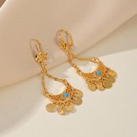 1 Pair Simple Style Classic Style Moon Plating Inlay Copper Zircon 18K Gold Plated main image 4