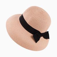 Women's Casual Elegant Modern Style Bow Knot Wide Eaves Straw Hat sku image 3