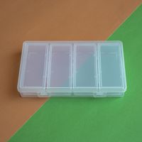 Compartment Plastic Desktop Storage Transparent Jewelry Packing Box sku image 8